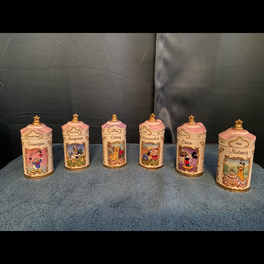 Disney and lenox collector spice jars